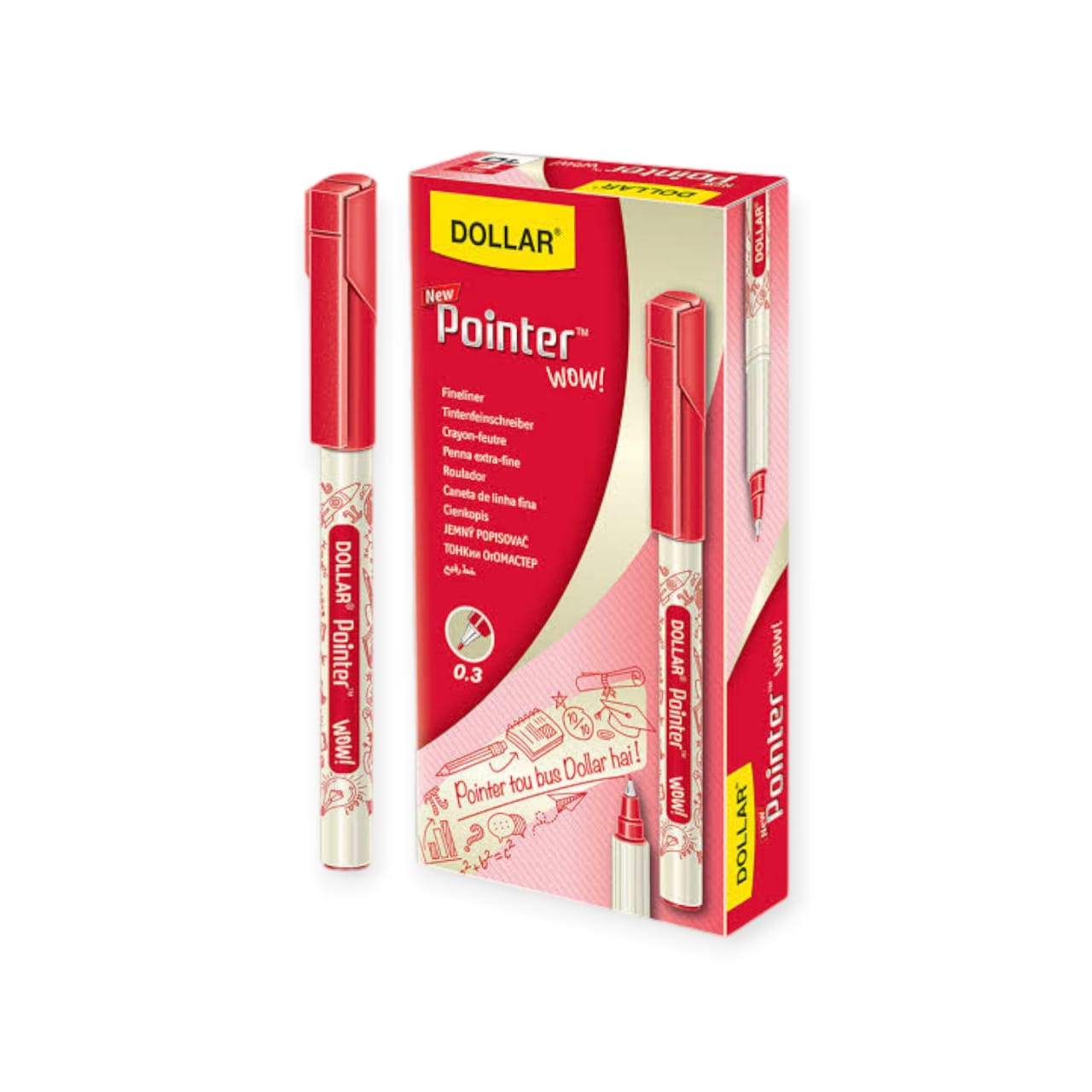 DOLLAR WOW POINTER RED